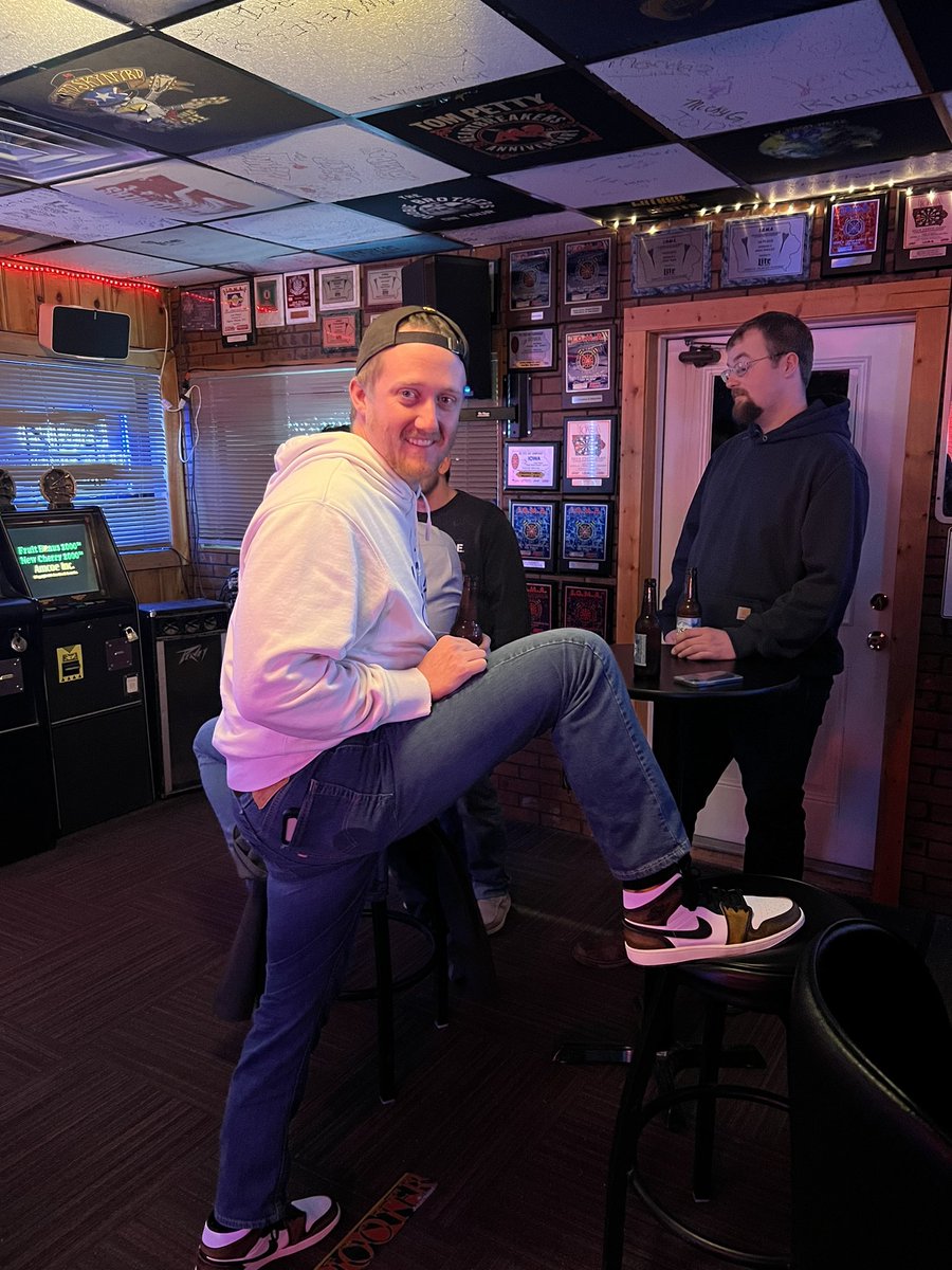Zackbrokaw71's tweet photo. Can’t lose in these shoes. #MJforever @RealSkipBayless https://t.co/GipJgpREMg