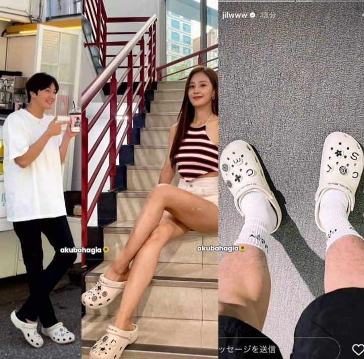 Gemma65064140's tweet photo. I have to share this pic again, now I realize how feminine the charms on these crocs are.  So it's most likely Yuri's crocs but Ilwoo has worn it many times🤣

#정일우 #Jungilwoo
#권유리 #유리 #YURI 
#Goodjob2022 #ktseezn
#굿잡 #goodjob #drama #ENA
#wooricouple https://t.co/PwzwrHySUc