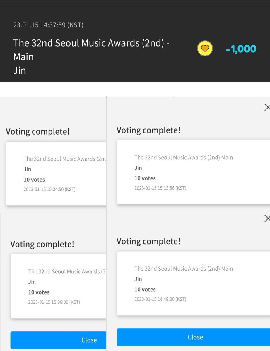 Done!!!
FINAL MASS VOTING FOR JIN 
#VoteJinOnSMANow