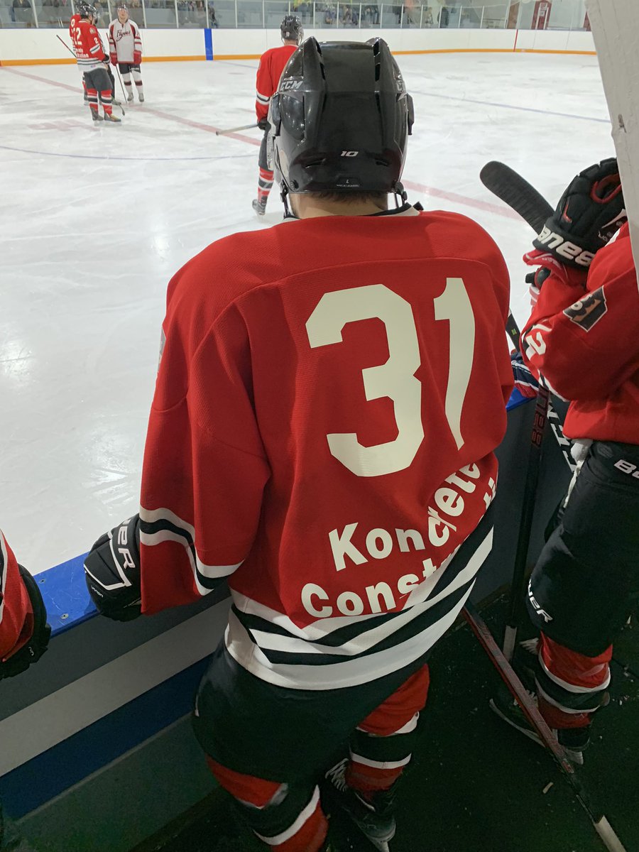 MCSeniorHawks's tweet photo. When some jerseys were left back in Maple Creek and one of your weapons has to wear the back-up goalie’s tarp: @whiskeywheels Div III shenanigans https://t.co/z8YI91Y87O