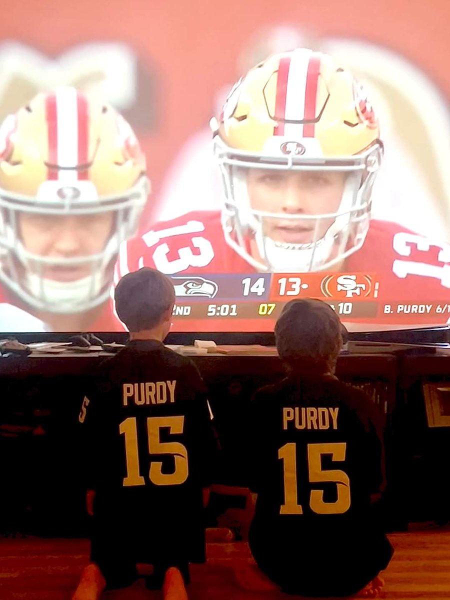 jtdooley03's tweet photo. Thes boys are obsessed! @bigbirdpurdy @brockpurdy13 https://t.co/brdwfsU7CQ