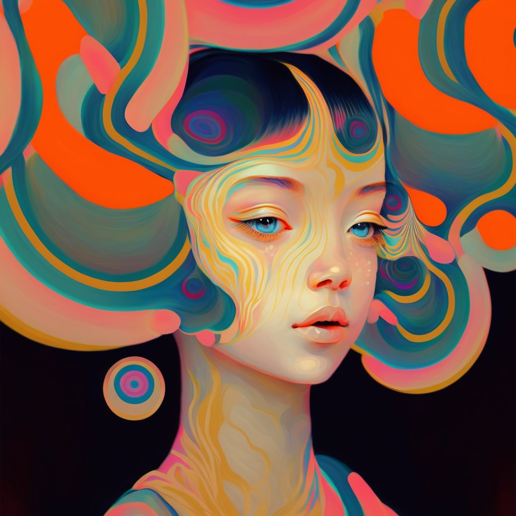 kratu's tweet photo. Portrait exploring expressionistic style using AI art https://t.co/m8RFWRJfGn https://t.co/81QY6q0qoG