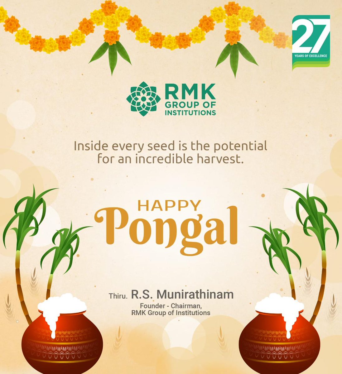 eeermkec's tweet photo. Pongal wishes from RMK Group of Institutions https://t.co/yhAw4PgZBg