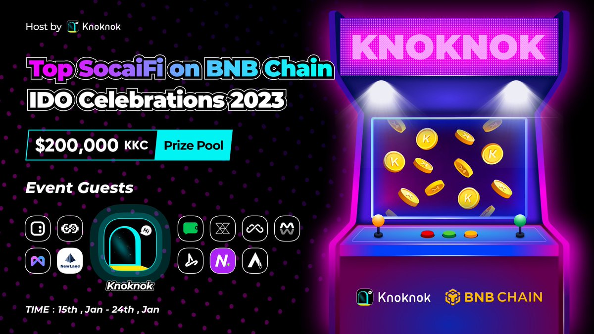 knoknok_elf's tweet photo. Celebrate Top SocialFi Project @knoknok_elf on #BNBChain $KKC Token Launch Coming Soon 🚀

Knoknok joins 11 partners for #Giveaway Event

🏆 Share 220000 $KKC Token

👉 Follow our partners Tweet

🕖 15th Jan - 24th Jan

#BSC #Aridrop #Knoknok #OAT https://t.co/T3aNEMSwxp