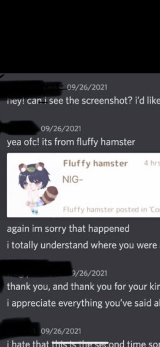 RikuHsd's tweet photo. The screenshot sent to me was on 9/26/21 and the screenshot starmaze sent out was on 9/29/21. Bianca said she left due to “drama”. Drama being what? Oh yea, her defending hamster who posted that on chatboard. Hamster who is a white player. https://t.co/bjC1vLpuqU
