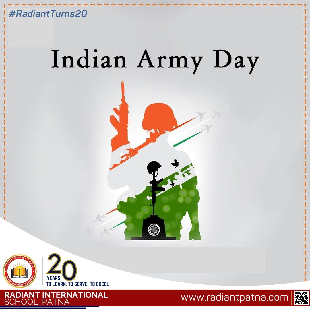 "Be it the chill of the glacier,
Be it the heat of the desert
They are always alert!
Be it bright day or dark night
They are ready to fight! " Charuhas

#ArmyDay 
It's a matter of great pride for every Indian, as we salute the Indian Army for their sacrifices. #ArmyDay