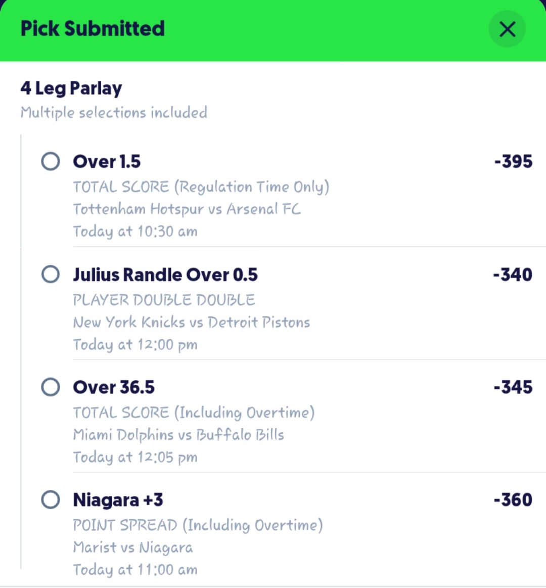AkatsukiBets's tweet photo. Also working together on this BR double up attempt 🙏
Over 1.5 @Blankwontlose
Julius Randle over 0.5 @InfiniteParlay
Over 36.5 @DollarSensei
Niagara+3 @VespaProps

#gamblingtwitter #prizepicks #UnderdogFantasy #fliff #fanduel #bovada https://t.co/8HqORAzBut