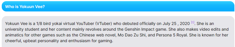 YokuunVee's tweet photo. it got the pronouns all wrong but video edits and animatics?? plural?? bold of u to assume such a thing about me HAHAHH https://t.co/j7SD0O6Az8