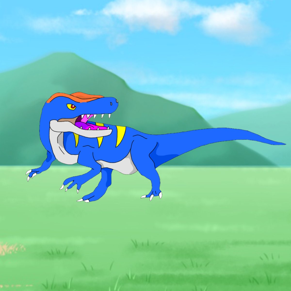 StJurassic's tweet photo. 名前:#ガソサウルス
学名:#Gasosaurus constructus
時代:ジュラ紀
食性:肉食
大きさ:4m
発掘地:中国

説明
天然ガスの工場の場所から発見された事から“ガスのトカゲ”という意味である。#ヤンチュアノサウルス や #シンラプトル に近縁である。 https://t.co/1P8dutT3k5
