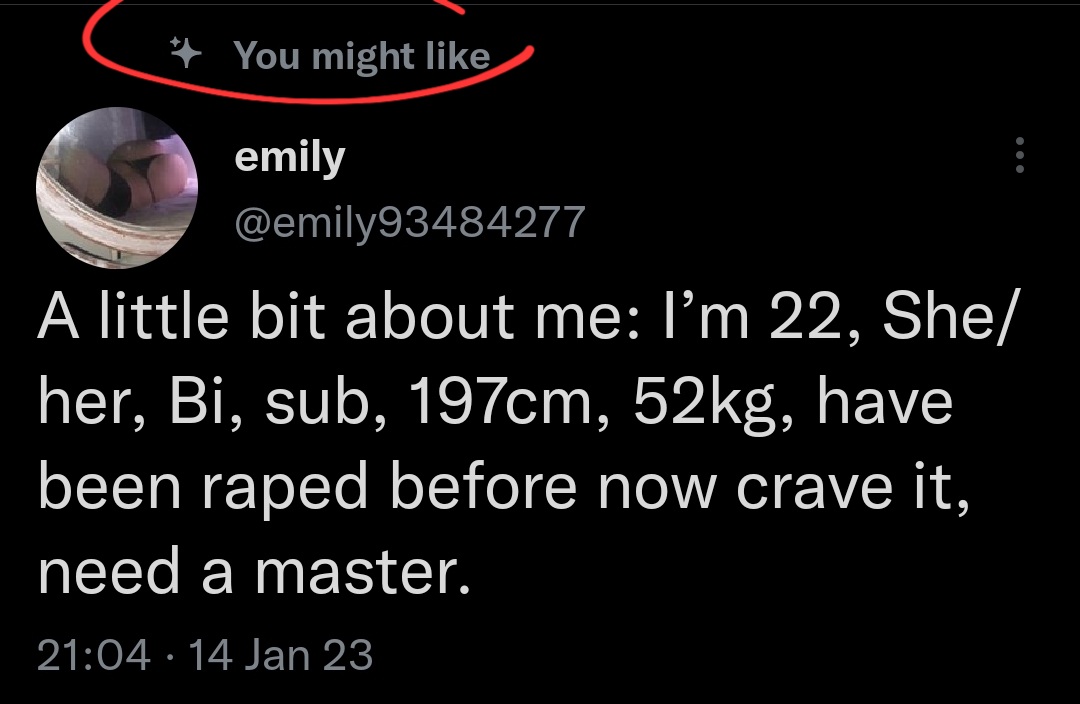 'you might like' 😐😐😐