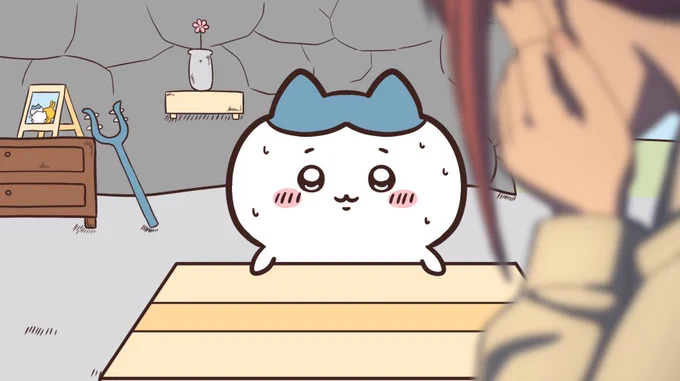 マ○マに絡まれるハチワレ 