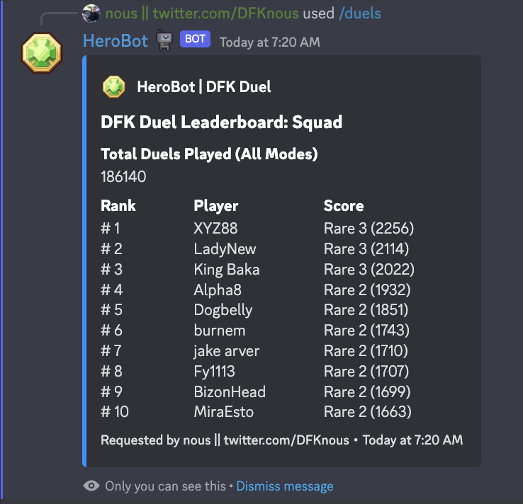 DFKnous's tweet photo. And currently in the top 10 (barely) in Squad and Warr, too... But who knows when I'll lose my tenuous grasp on the last slot. https://t.co/49ITkcszrF