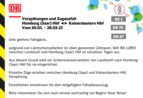 Regio_Mitte's tweet photo. #VorabInfo #Bauarbeiten #Homburg_Saar #Landstuhl #Saarbrücken
Alle weiteren Infos zur Baumaßnahme finden Sie unter:
https://t.co/TSZEaTnL9L https://t.co/AXsvYXQC1w