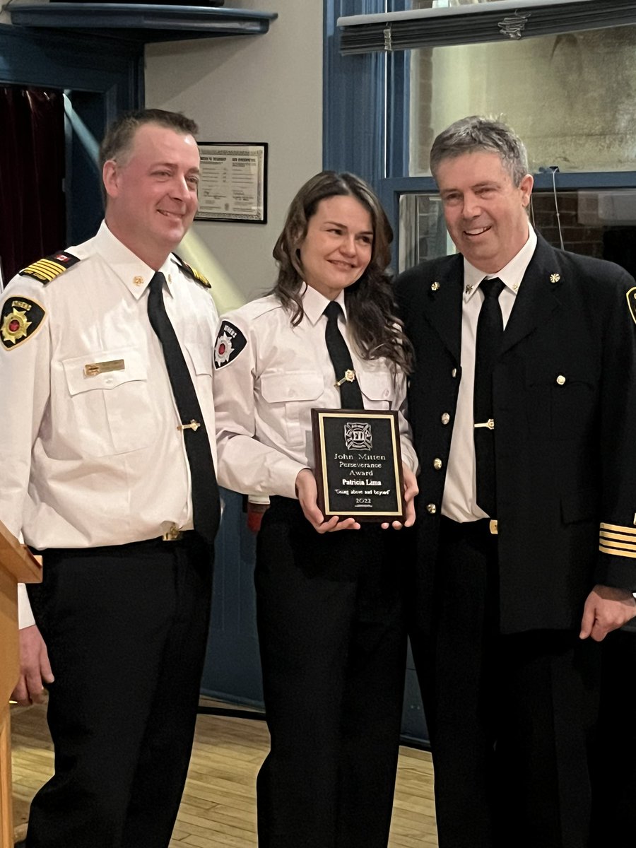 AthensFire's tweet image. 2023 AFD awards night! Time to celebrate highs and lows and recognize our outstanding firefighters! Best attendance on scene Colby Whan, best overall attendance Steve Smid and the John Mitten Perseverance award of going above and beyond Patricia Lima!