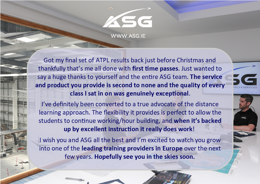 asg_ato's tweet photo. It makes our day when we receive feedback like this! A huge credit to the @asg_ato instructional team, who go above and beyond to bring their classes to life to help our students succeed.
#ASG #ATPLtheory #Pilot #Crewlife #ASGcrew #thankyou #studentpilot #distancelearning #ATPL https://t.co/Ha8i8IRq9j