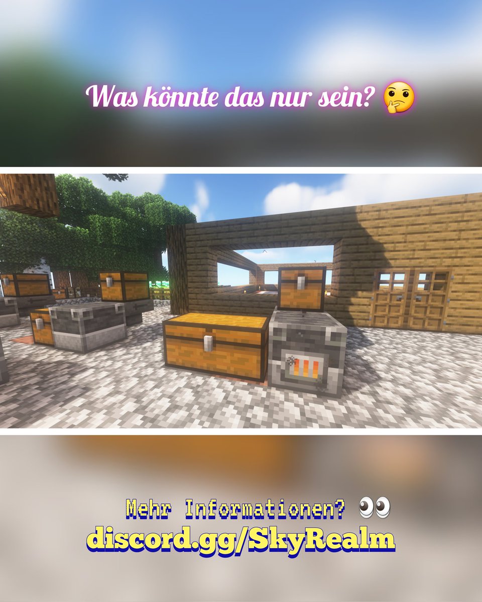 SkyRealmDE's tweet image. Was könnte das nur sein? 👀
#Minecraft #skyblock #New #minecraftserver #german #teaser #skyrealm