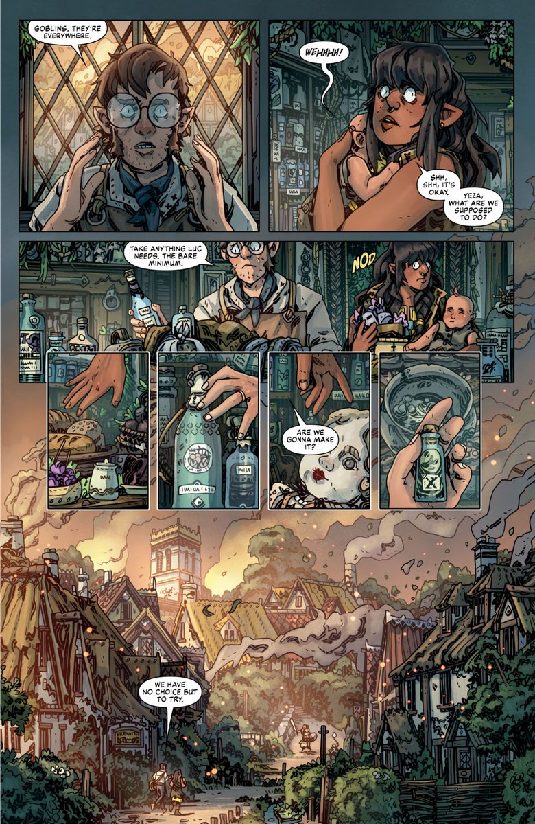 Just a few pages from the preview with such great writing by @SamMaggs and the colours making the pages shine so much more by @ErenAngiolini I am so excited for this book 