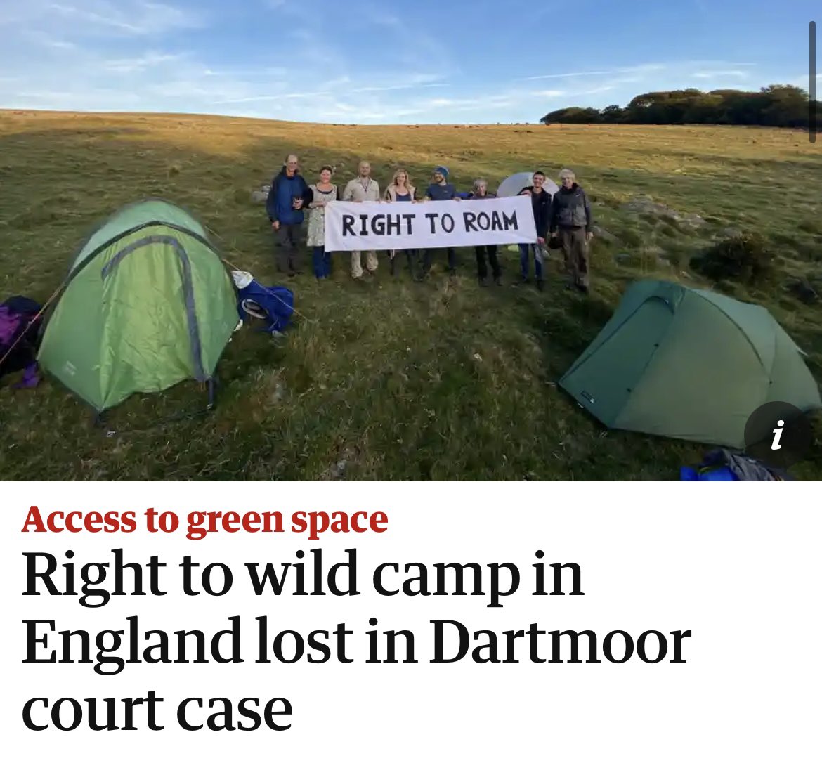 Dartmoor was the ONLY National Park in England where wild camping was legal (which in its self is an atrocity) – until yesterday. 

🧵