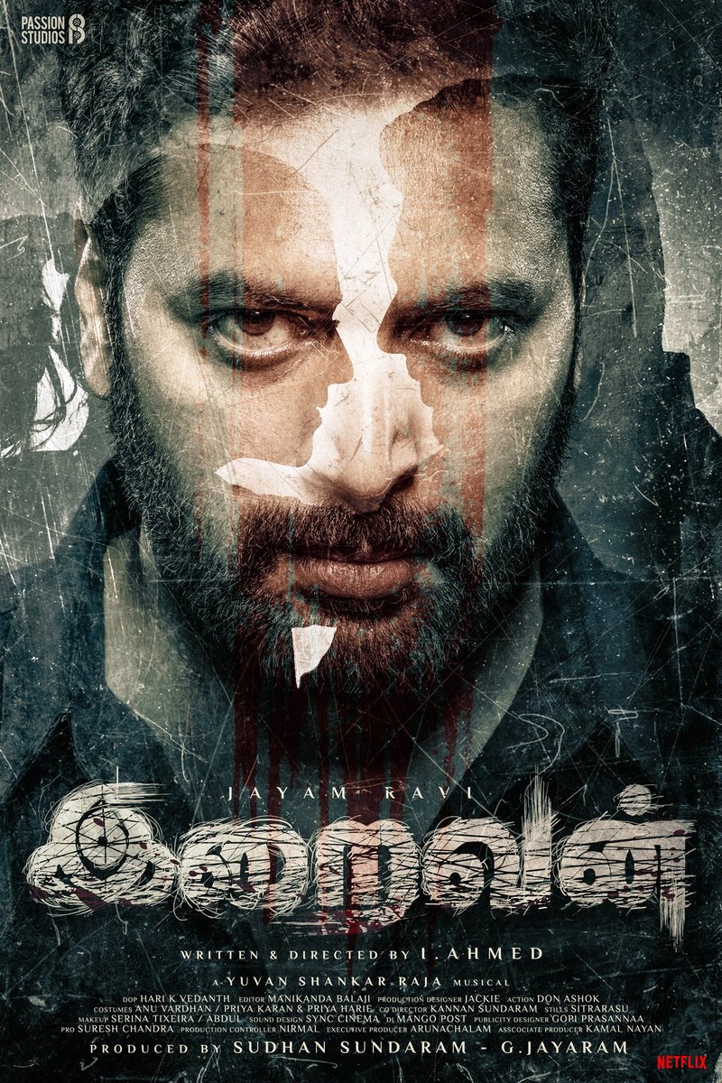 Happyyyy to share the first look poster of dear @actor_jayamravi #Iraivan Wishing the team all success!! #Nayanthara @Ahmed_filmmaker @thisisysr @Sudhans2017