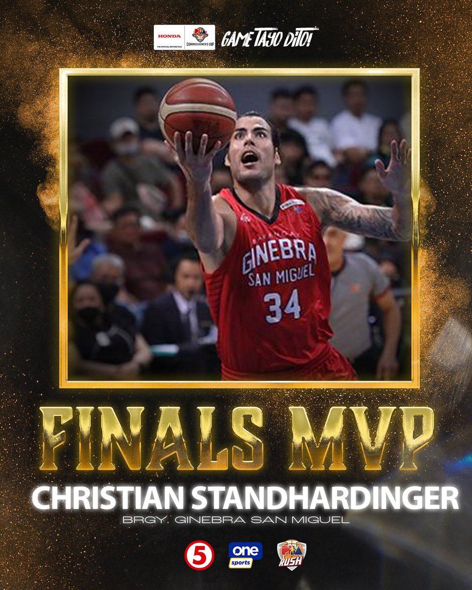OneSportsPHL's tweet photo. C-STAN IS THE MAN! 💪

Consistent all throughout the series, take a bow PBA Press Corps-Honda Finals MVP Christian Standhardinger!

#PBAGameTayoDito #PBAonOneSports https://t.co/FYTeJHEBLE