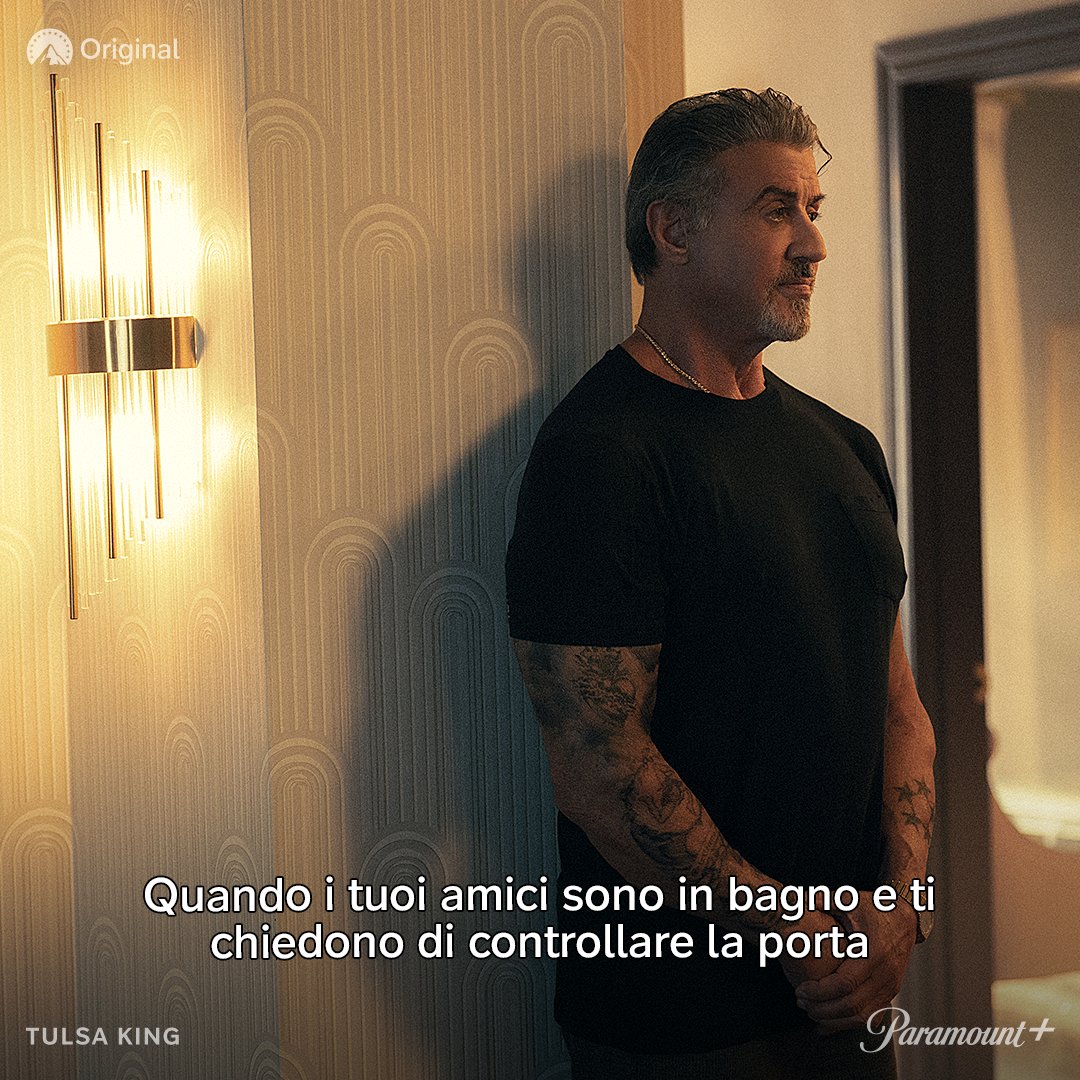 ParamountPlusIT's tweet photo. Ok magari noi abbiamo meno fascino di Sly, but still 😁 #TulsaKing https://t.co/BALCAMTEoI