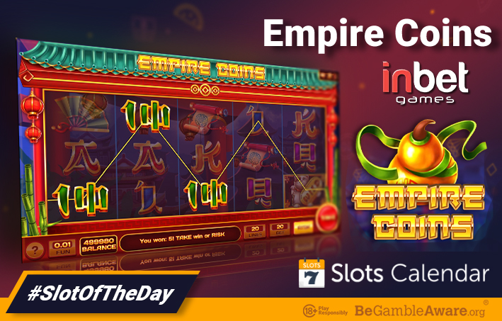 Empire Coins from InBet Games brings you scatter golden coins and lucky Asian symbols for amazing wins! Try it out on SlotsCalendar and claim 150 Free Spins No Deposit Sign Up Bonus from 777 Casino to keep the winning streak going for free!