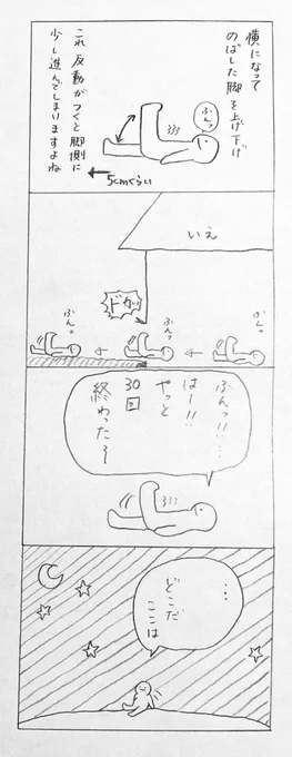 【4コマ漫画】腹筋トレーニング毎年恒例の「真冬の食欲爆増キャンペーン」が始まってしまいました。元気が有り余っているのでおうちでできる筋トレやシャドーボクシングをしています。#4コマ漫画 #筋トレ 