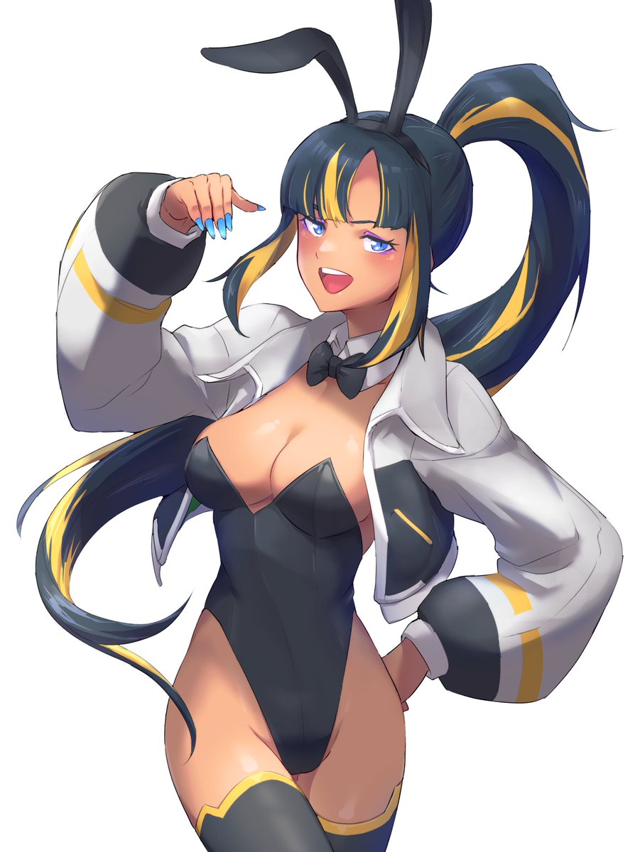 「バニーのアムゼルさんを描いた。オリキャラです。 」|しらとり(skebください)のイラスト