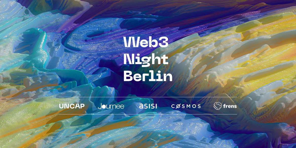 GM! ☀️ Less than 3 weeks until Web3 Night Berlin, an invite-only event for web3 professionals. We're so excited about the lineup of attendees and speakers already. If you wanna have a chance for a spot, follow us - we might announce something here soon!