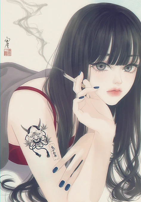 個展『香しき蜜毒』にて販売予定のタトゥーシール、こんな感じで。 