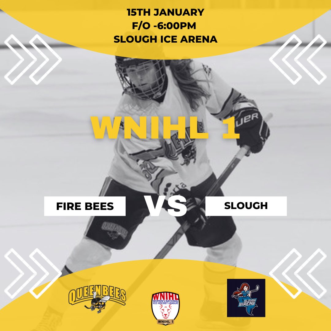 QueenBeesHockey's tweet photo. Fire Bees in #WNIHL1 action this evening, against Slough Sirens.
๐
#FireBees | #WomensHockey https://t.co/nYIv18d3oT