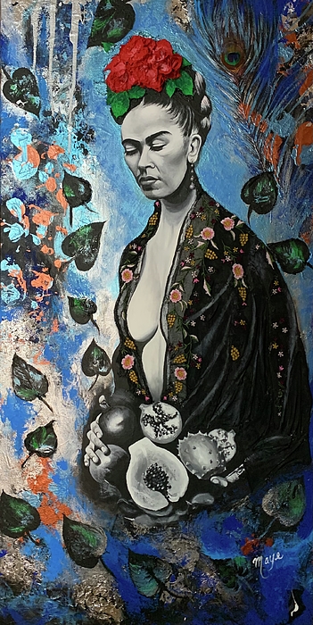 mayeyoga1's tweet photo. New artwork for sale! - "Frida with Fruits" - https://t.co/Nk4NfM8roT @fineartamerica https://t.co/IUwoLrrwAW
