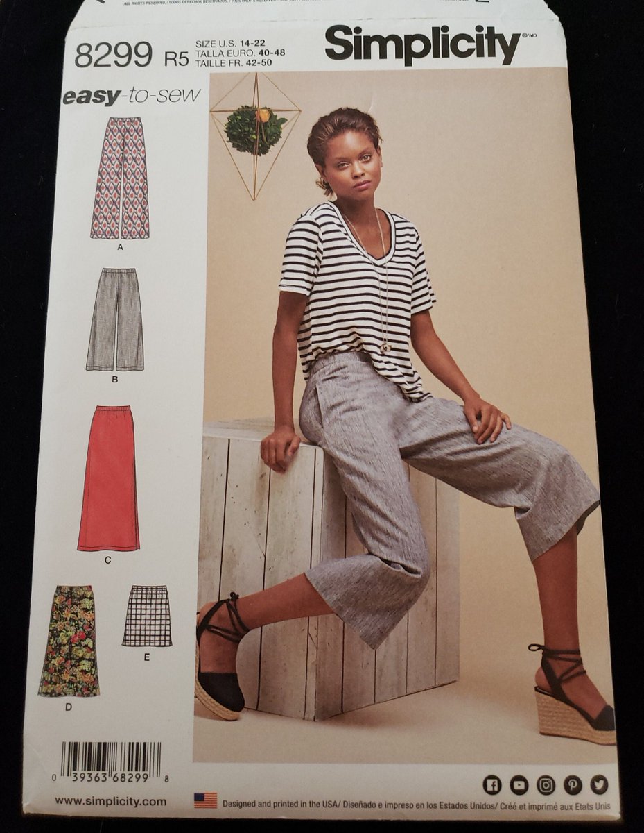 quilts_more's tweet image. Misses Loose Fitting, Pull On, Elastic Waist Skirt or Pants in Various Lengths Sewing Pattern Simplicity 8299, Plus Size 14, 16, 18, 20, 22 tuppu.net/73e834b3 #Etsy #ImagineQuiltsAndMore #EasyToSew