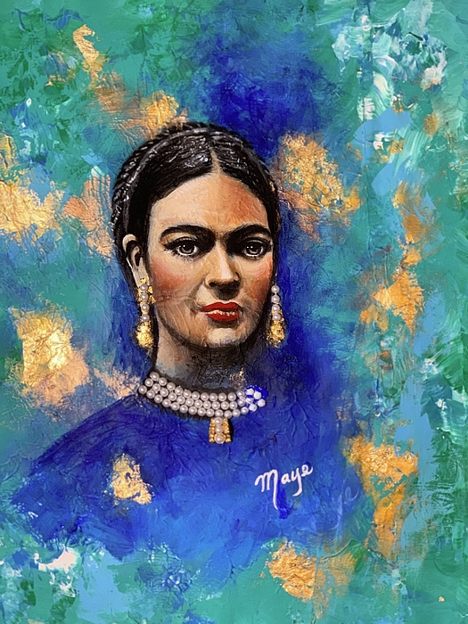 mayeyoga1's tweet photo. New artwork for sale! - "Frida with Pearls" - https://t.co/LNLuiuBY7Y @fineartamerica https://t.co/F1HuMtbtk8