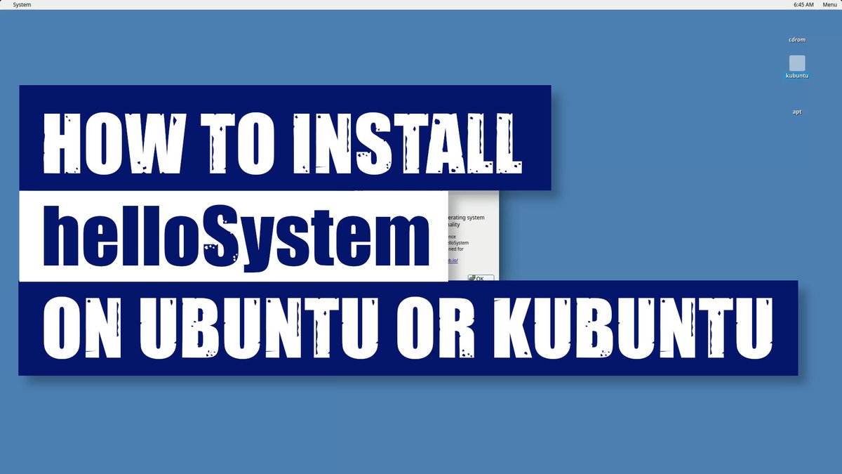 opensourcefeed's tweet image. How to install helloSystem on Ubuntu or Kubuntu [video]
youtu.be/vzX7yHB1i1U
@probonopd #helloSystem #tutorial #linux