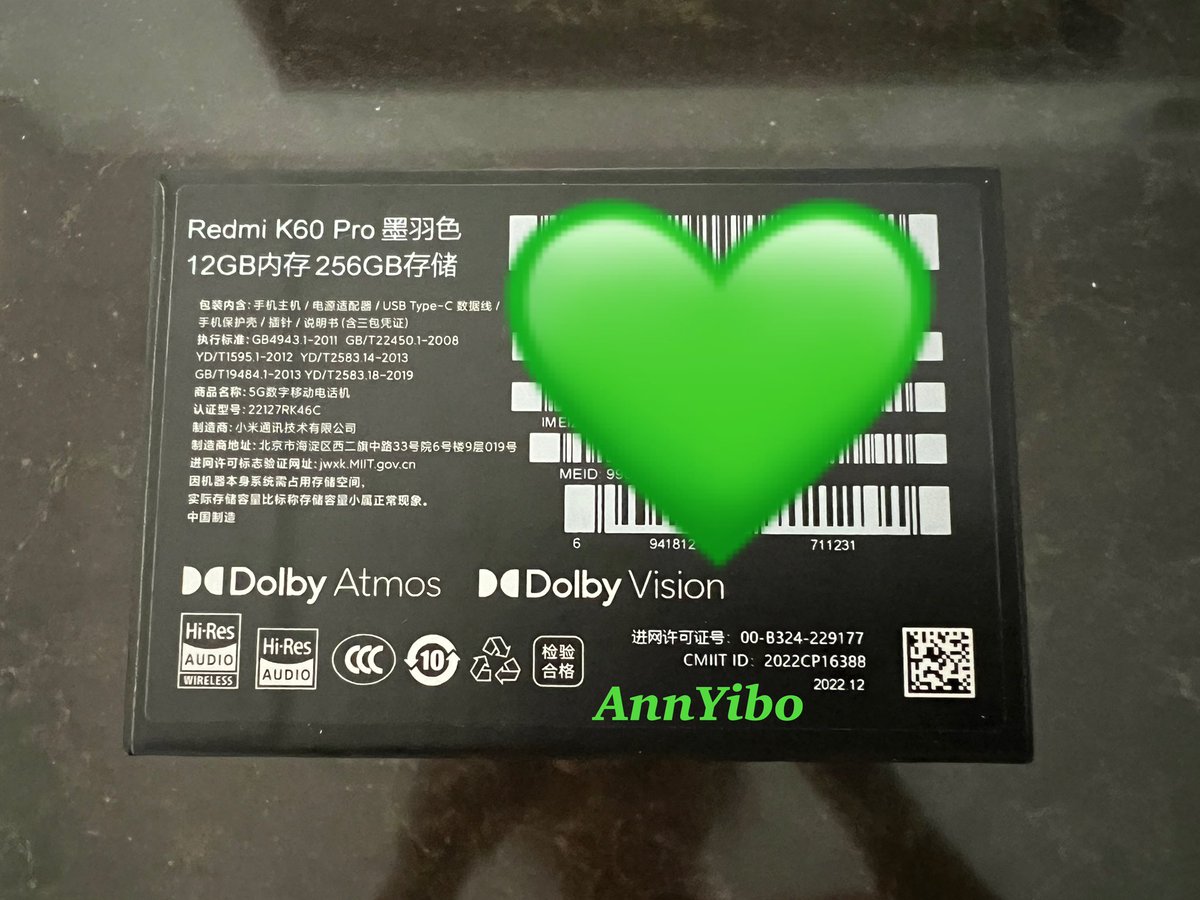 AnnYibo's tweet photo. Redmi K60 Pro 12+256GB
Actually it’s my third Redmi phone 😁
Stay with #WangYibo
Stay with #Redmi
MTJJ support #หวังอี้ป๋อ #王一博 💚💚
#WangYibo_Redmi
#RedmiK60Pro https://t.co/Zy7n1TvneT