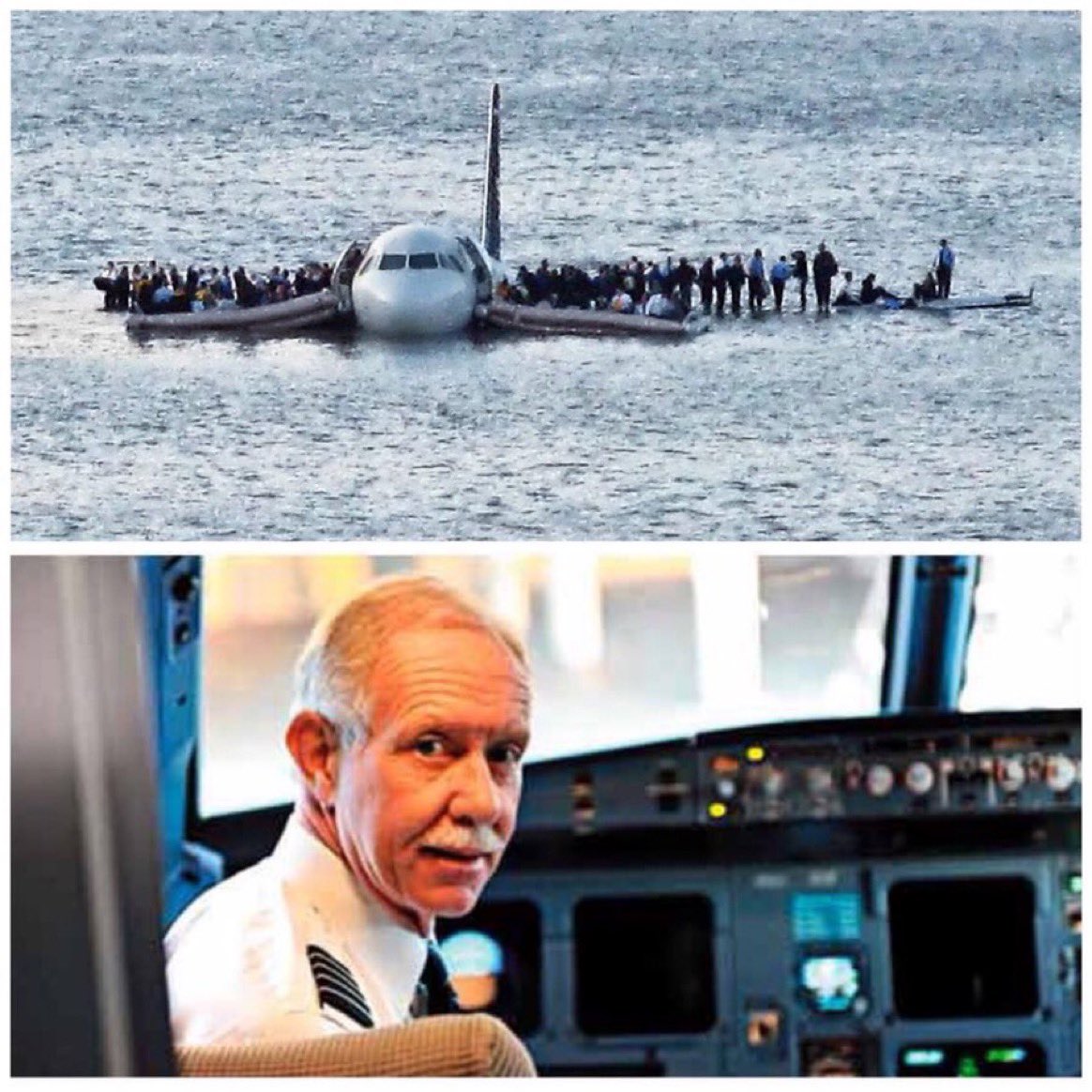 glointhesky's tweet photo. En cockpit Sully y Jeff. En cabina Sheila,Donna y Doreen velando por la seguridad de 150 pax.
Cactus1549.
208 segundos
Hace 14 años, las heladas aguas del Hudson fueron testigo de la capacidad, la preparación, la dignidad y el valor de una tripulación.
#MiracleOfTheHudson  #Sully https://t.co/EtWrNsKWrC