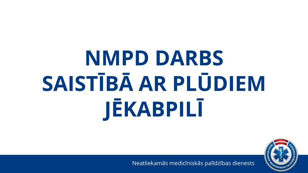 Vakar pēc Jēkabpils reģionālās slimnīcas (<a href="/jrslimnica/">JĒKABPILS REĢIONĀLĀ SLIMNĪCA</a>) lūguma iesaistījāmies vēl 33 pacientu pārvešanā uz slimnīcām Daugavpilī, Rēzeknē un Aizkrauklē. Pārvešanas veica kopumā 18 NMPD brigādes. Izsaukumus, kas saistīti ar plūdu situāciju Jēkabpilī, aizvadītajā diennaktī nesaņēmām.