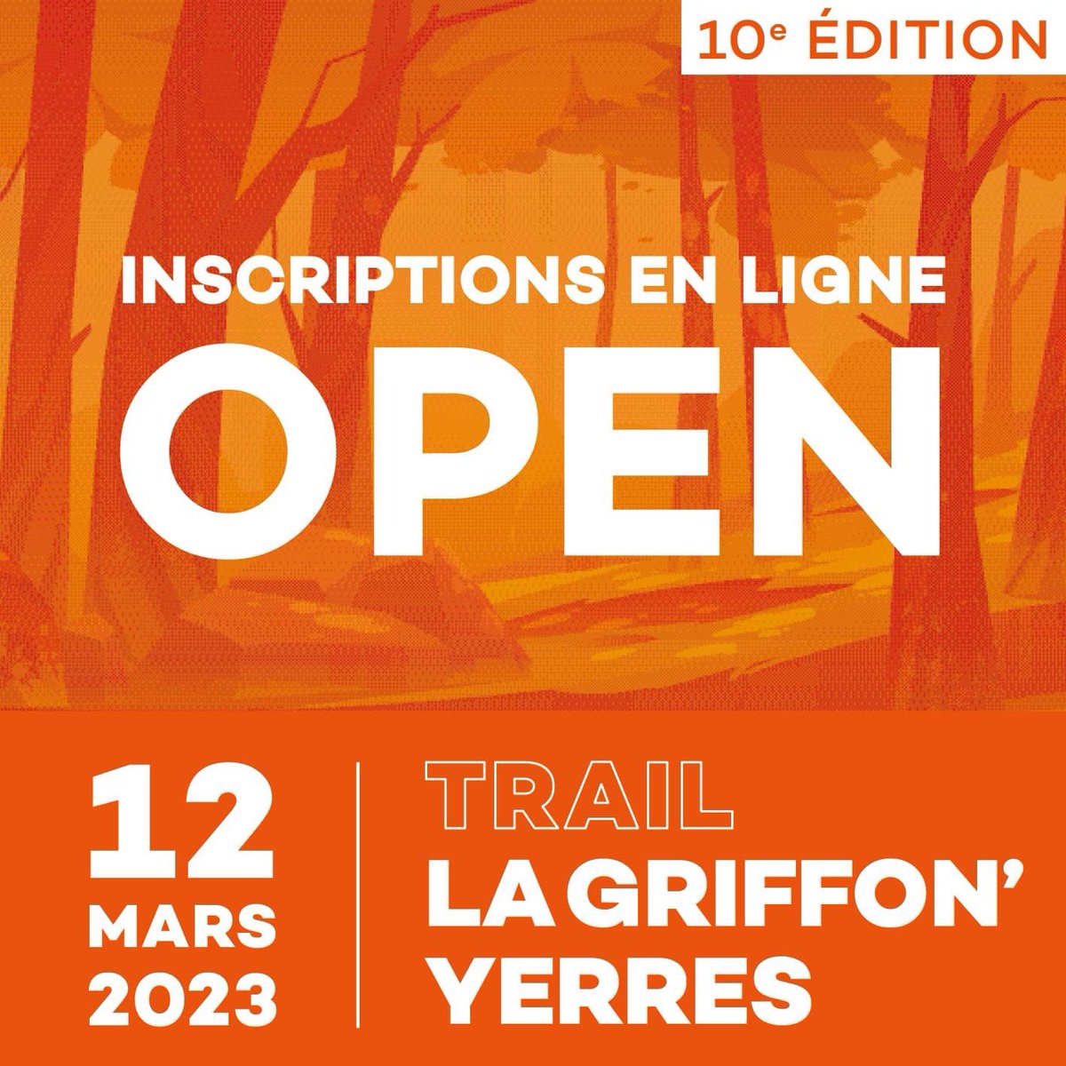 oclodong's tweet photo. Avis aux sportifs : inscriptions 2023. Depuis ce matin, vous pouvez vous inscrire sur Protiming à la 10e édition de la Griffon'Yerres (30, 12, 3, 2 ou 1 km) qui se tiendra le 12 mars 2023 à Yerres.
👉 https://t.co/Vinu5EuL2X
 #trail #coursenature #trailer #yerres #yac #essonne https://t.co/FvVTS0RIQh