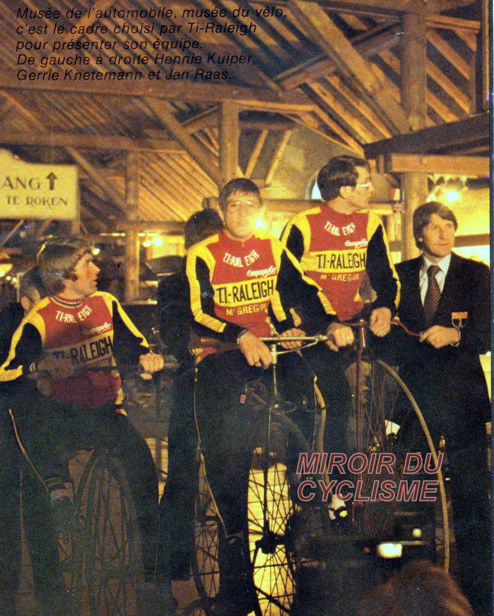 Miroir2Cyclisme's tweet photo. Presentation of the TI-RALEIGH 1978 cycling team at the automobile & bicycle museum. Hennie Kuiper, Gerrie Knetemann, Jan Raas & Peter Post
📸 MC
#TiRaleigh #HennieKuiper #GerrieKnetemann #JanRaas #PeterPost #wielrennen #cycling #cyclisme #ciclismo https://t.co/0uIeNJvEsb