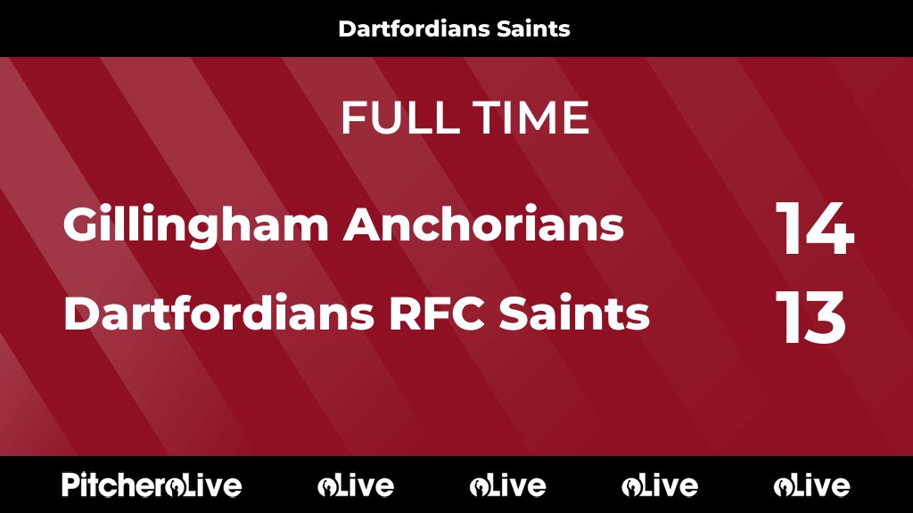 DartfordiansRFC's tweet photo. FULL TIME: Gillingham Anchorians 14 - 13 Dartfordians RFC Saints
#GILDAR #Pitchero
https://t.co/UH7B31LPyV https://t.co/lqYRbluEDA
