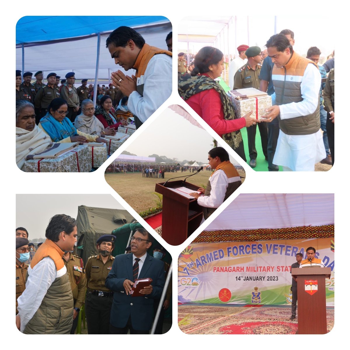 easterncomd's tweet photo. #IndianArmy
#WeCare
#BrahmastraCorps
Veterans Day Rally was organised on the occasion of 7th #ArmedForcesVeteransDay celebrations at #Panagarh Military Station, #EasternComd. Hon’ble MoS,Ministry of Shipping,Ports & Waterways,Shri Shantanu Thakur was the Chief Guest for the event https://t.co/WXMVNgsqUX
