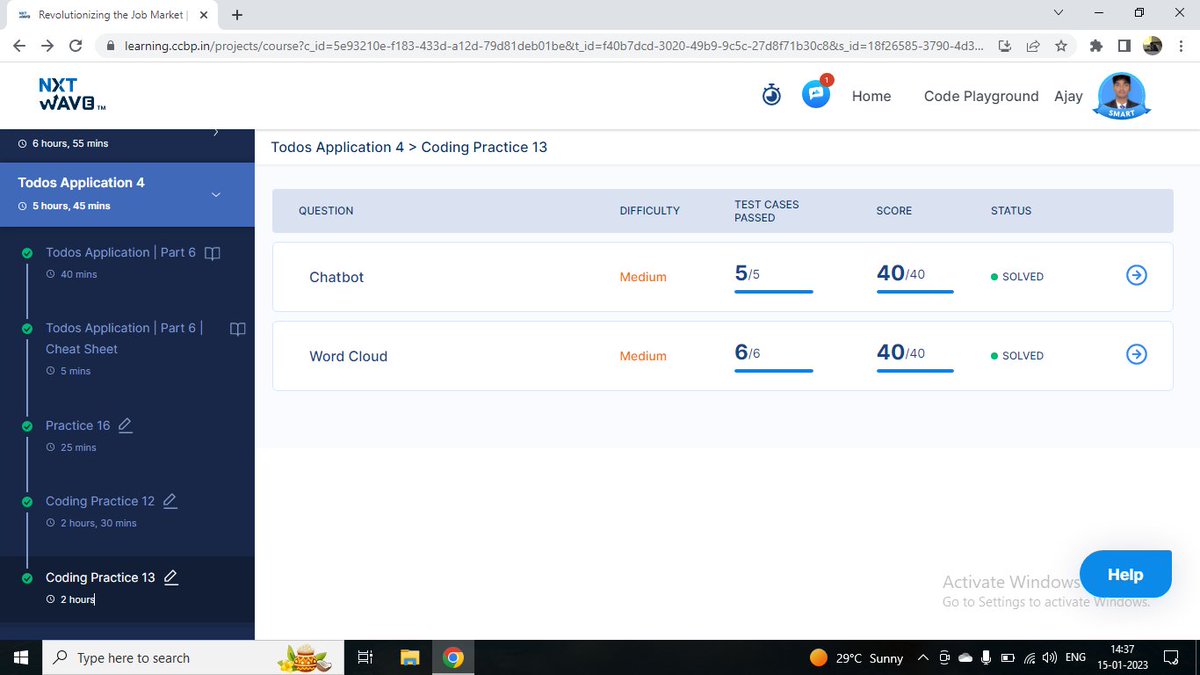 #day 36✈️ # 😎#✈️ #FlyHighChallengehasbegun 😎 Successfully completed #Todos Application 4 > Coding Practice 13

#myccbphour #nxtwave #ibhubs #ccbp #mylearninghour #amazon #html #css #javascript #flyhighchallenge