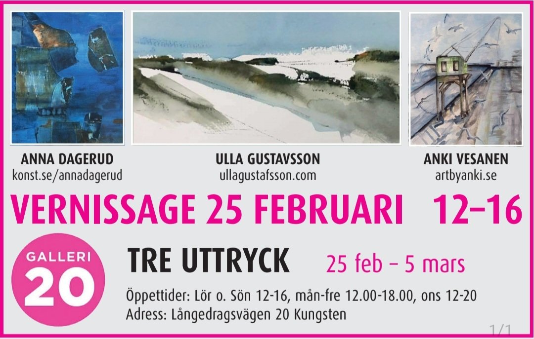 artbyanki's tweet photo. Första utställning 2023💕

Varmt välkomna 💕 https://t.co/G9xXVmTnyF