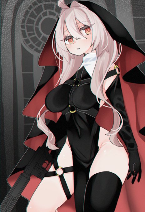 とあるソシャゲに影響受けてシスター服が描きたくなりました
シスター服麻泰ver2です 