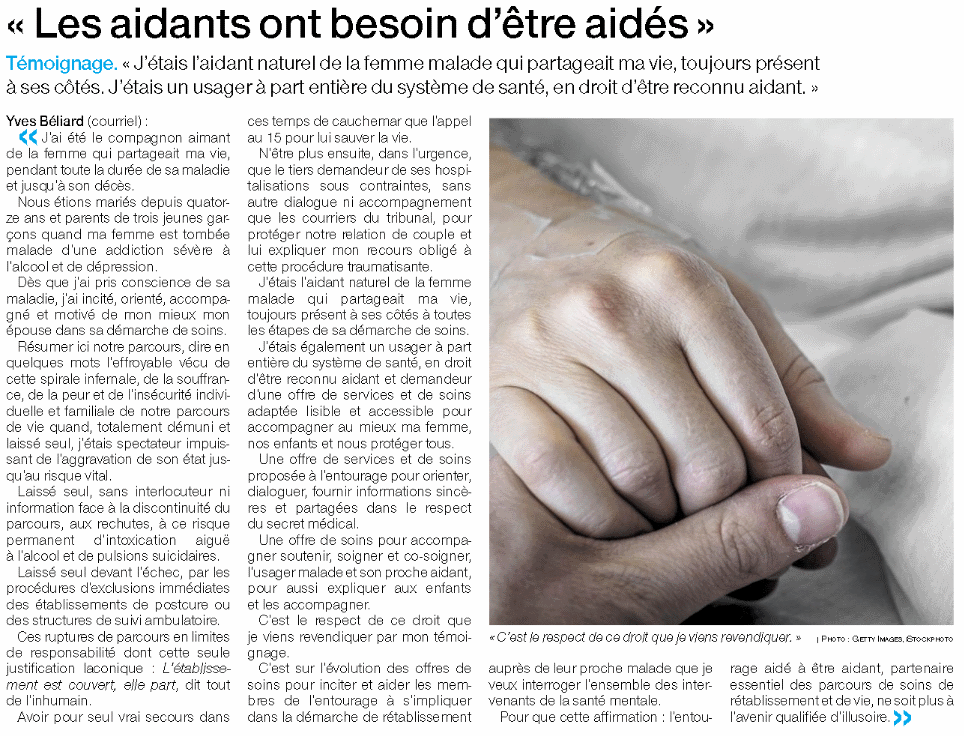 Fh3gYb's tweet photo. #DireLesMauxSoigne
Avant d'être pair aidant j'ai été son compagnon nous étions Partenaires de vie, l'un pour l'autre, pour nos enfants et pour nos proches des #Aidants Naturels
Une place légitime en #Psychiatrie ?
Pour obtenir dialogue débat et changements
LIBEREZ LA PAROLE !! https://t.co/vDgtxtTcLZ