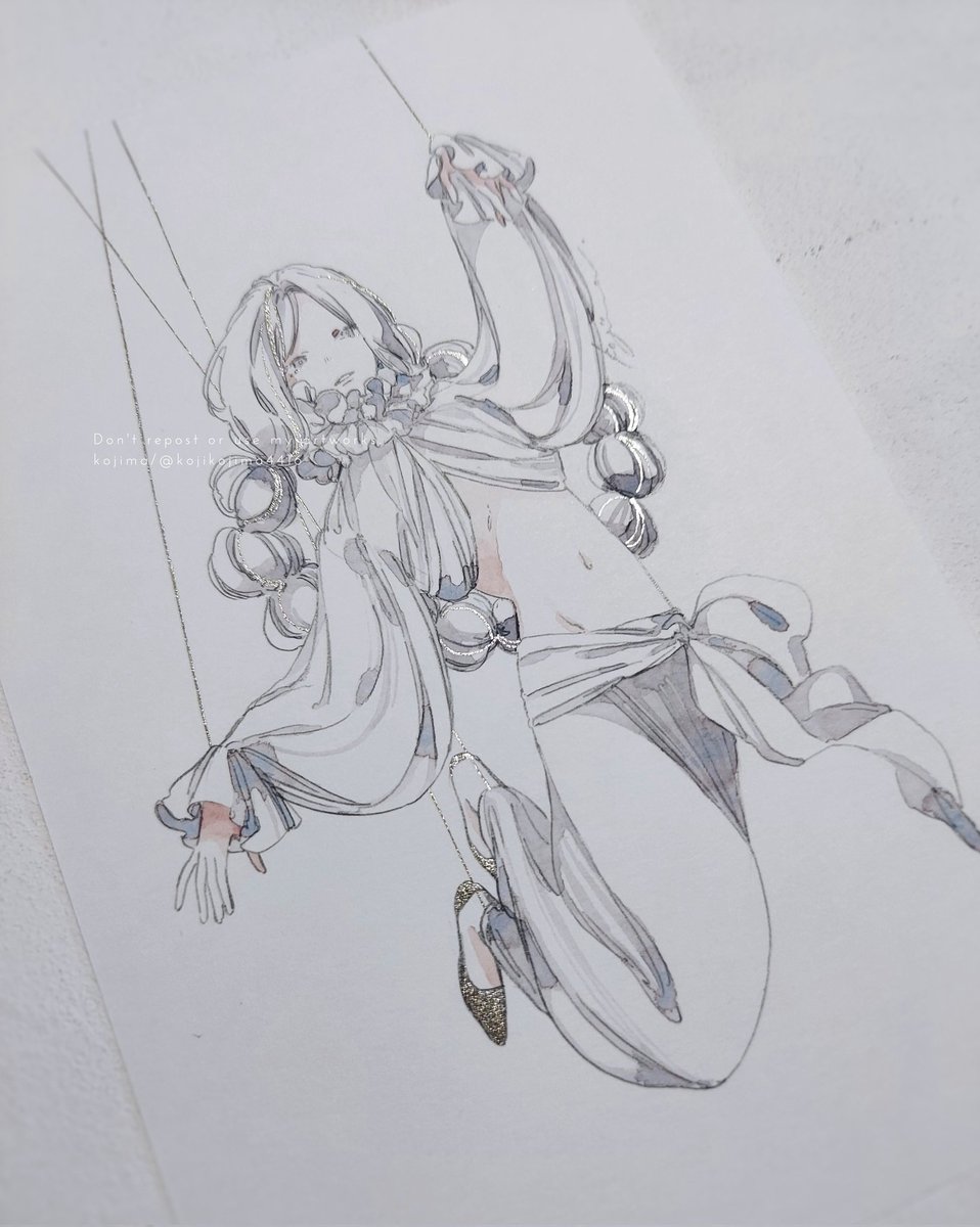 「銀の靴のマリオネット 」|小嶌❇個展4/1(土)〜4/13(木)のイラスト