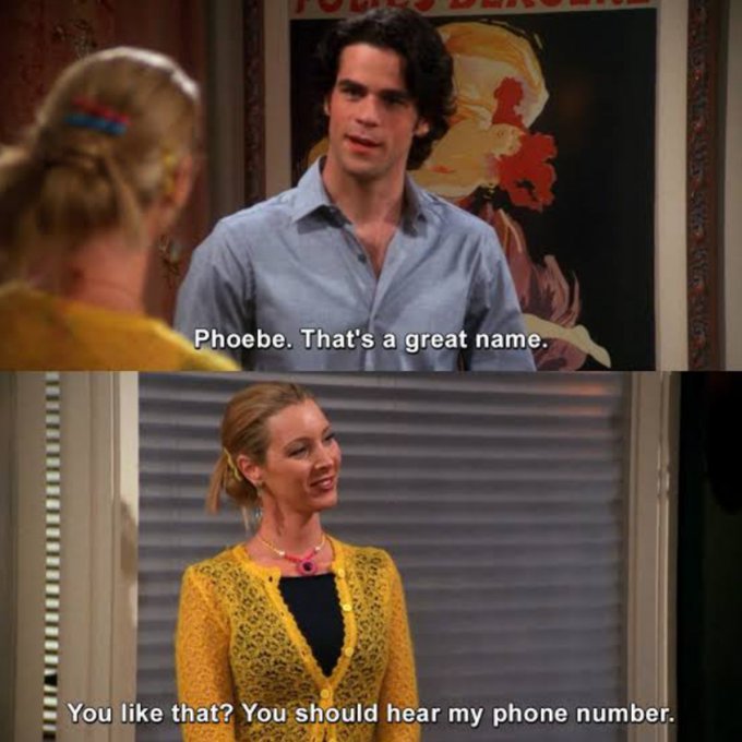 ChandlerBing_12's tweet photo. Phoebe Buffay's flirting skills >>> https://t.co/YlbAYvZO1n