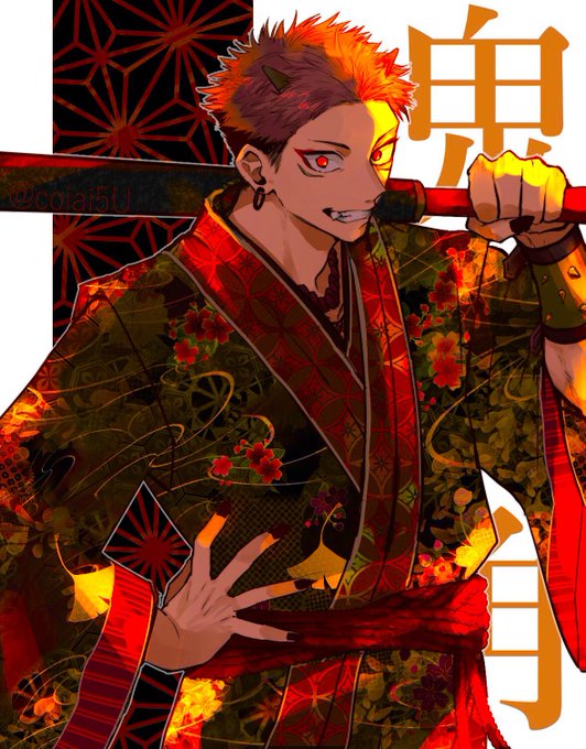 あめはらページ 両面宿儺 ⭐︎赤色版⭐︎ 両面宿儺(呪術廻戦) 「23日目 両面宿儺 #100日チャレンジ