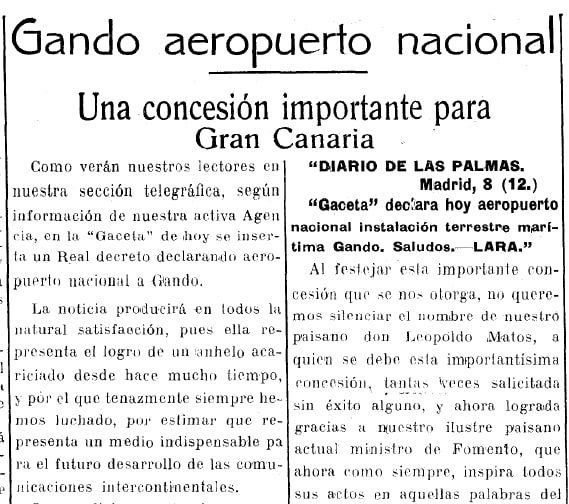 icamposmendez's tweet photo. En abril de 1930 se inauguraba el aeropuerto de Gran Canaria en la Bahía de Gando, después de ser protagonista de los inicios de la aviación en Canarias. Mañana contaremos esta historia con @JonasOliva en @SER_LasPalmas. https://t.co/tewOsFCz3z